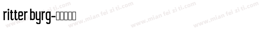 ritter byrg字体转换